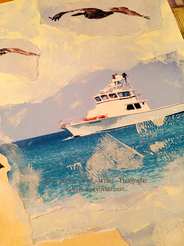 mixedmedia-art-florida-ocean-boat-segulls
